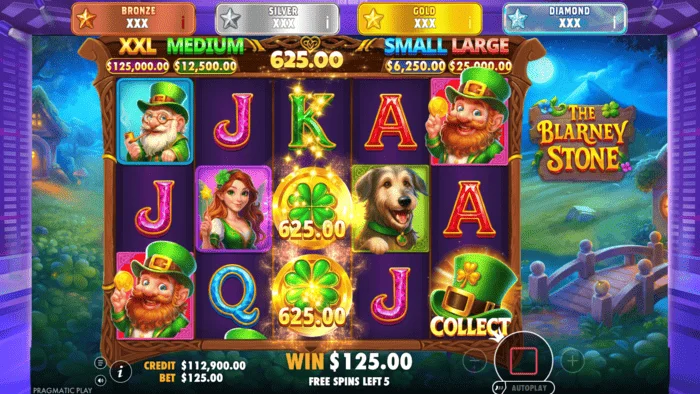 The Blarney Stone - tela de Money Collect com um chapéu na quinta bobina